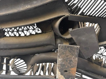 Brutalist Patinated Metal Abstract Sculpture by Frans de Boer Lichtveld, 1964